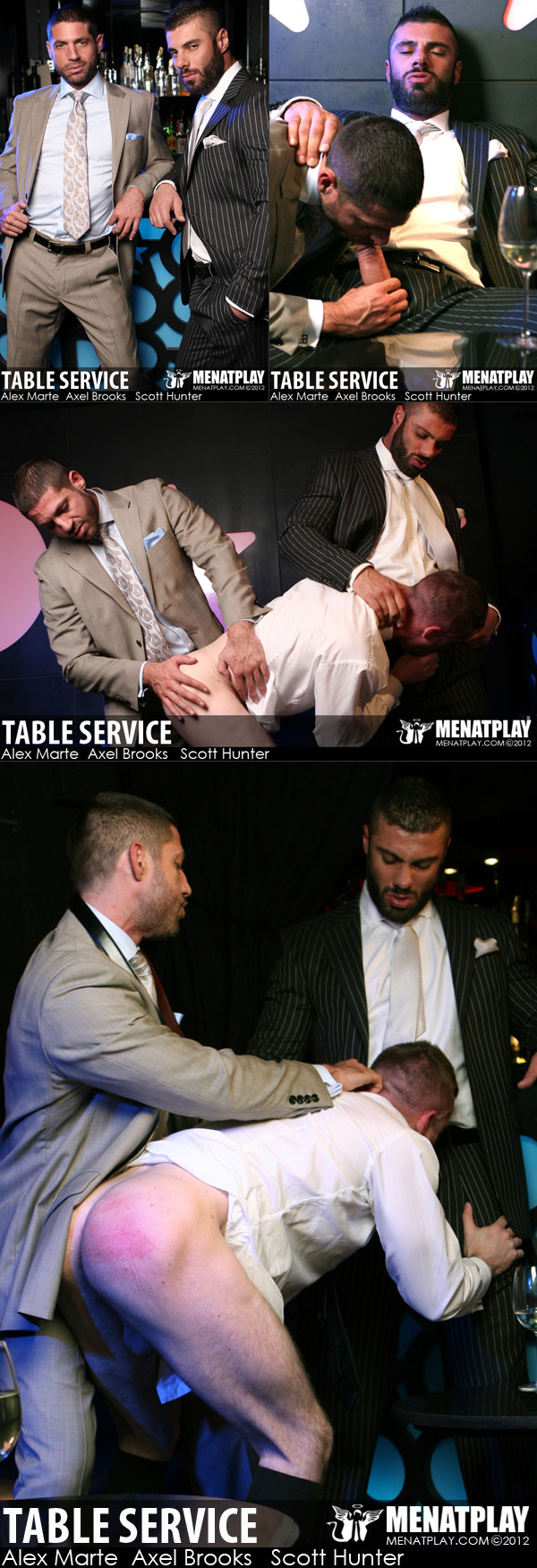 Axel Marte, Axel Brooks and Scott Hunter in Table Service